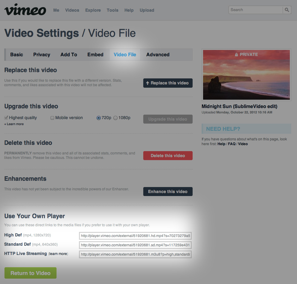 Vimeo step 3.1