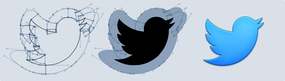 Twitter shapes vector